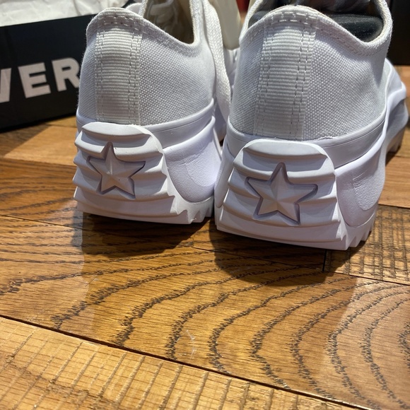 New Converse Run Star Hike Low Platform All White Sneaker - Picture 4 of 6
